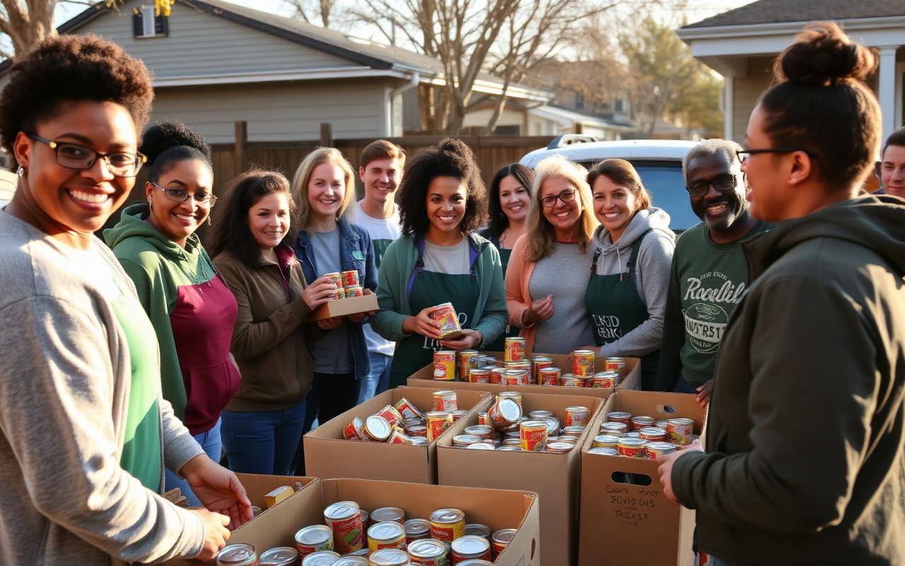 Neighborhood food drive